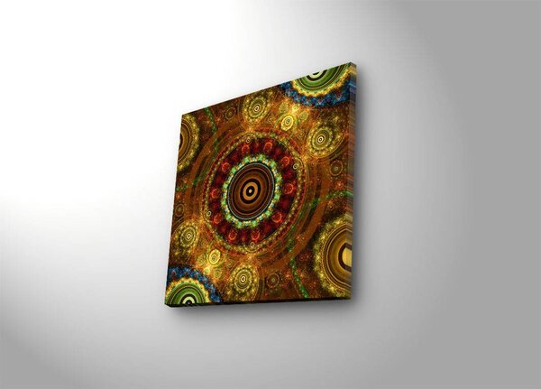 Wallity Obraz s LED osvětlením MANDALA 25 28 x 28 cm
