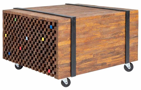 Odkládací stolek, teak, 60x60x38 cm 244515