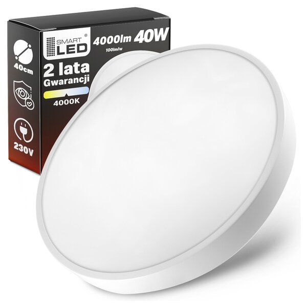 Kulaté stropní LED svítidlo 40 W, 40 cm, 4000 lm, neutrální bílá
