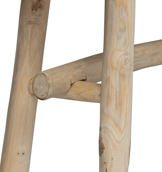 Lavice kozí kůže teakové dřevo 244547