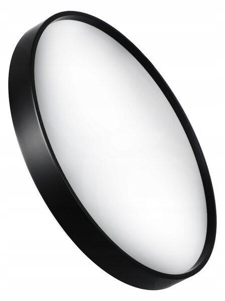 Černé kulaté stropní LED svítidlo, 3 režimy barvy světla, 2400 lm