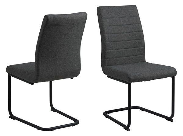ACTONA Sada 2 ks − Jídelní židle Gudrun − šedá 95,5 × 47,5 × 63,5 cm