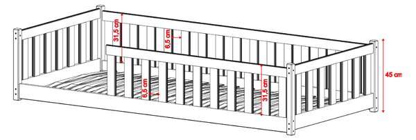 Legno Dětská postel Bella kašmír Rozměr (cm): 80x180