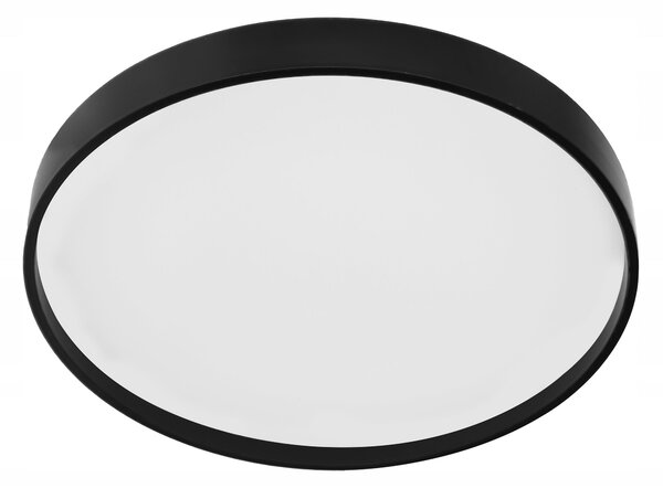 Černé kulaté stropní LED svítidlo 24 W, 33 cm, neutrální bílá