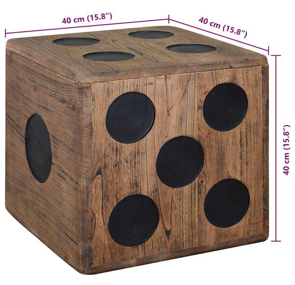 Úložný box mindi dřevo 40 x 40 x 40 cm design hrací kostky 244559