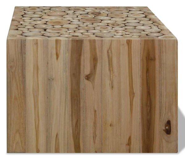 Konferenční stolek, pravý teak, 50x50x35 cm 244555