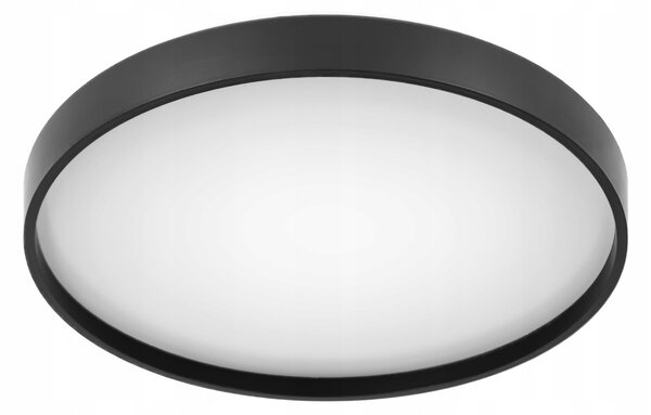 Černé kulaté stropní LED svítidlo 24 W, 33 cm, neutrální bílá
