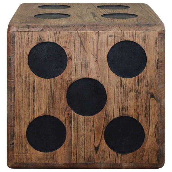 Úložný box mindi dřevo 40 x 40 x 40 cm design hrací kostky 244559