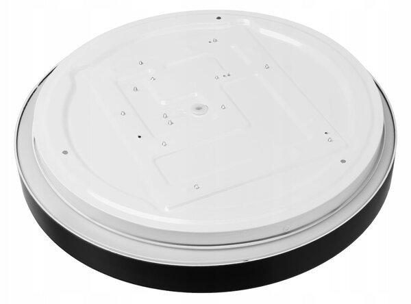 Černé kulaté stropní LED svítidlo 24 W, 33 cm, neutrální bílá
