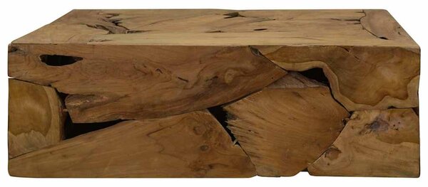 Konferenční stolek 90 x 50 x 30 cm pravý teak hnědý 244558
