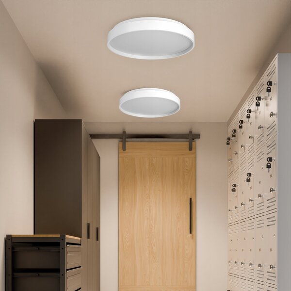 Bílé kulaté stropní LED svítidlo 24 W, 30 cm, 2400 lm, neutrální bílá, IP20