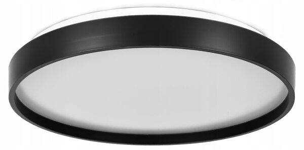 Černé kulaté stropní LED svítidlo 24 W, 33 cm, neutrální bílá