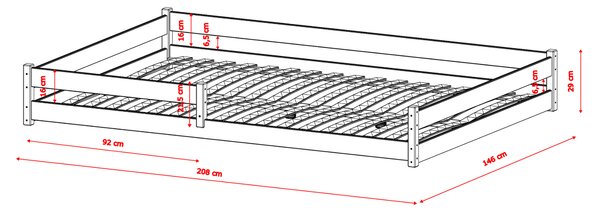 Legno Dětská postel FINI kašmír Rozměr (cm): 140x200