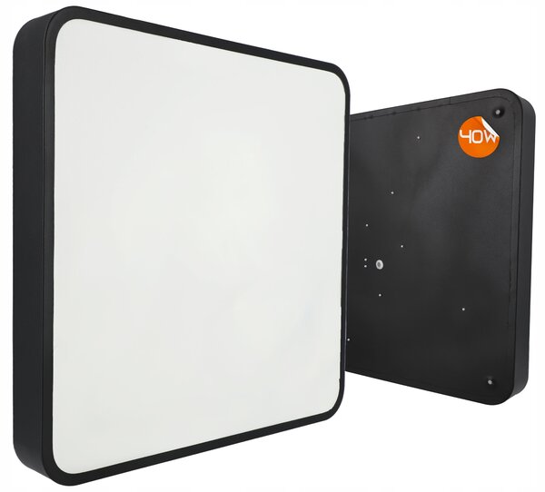 Černé stropní LED svítidlo 40 W, 40 cm, neutrální bílá