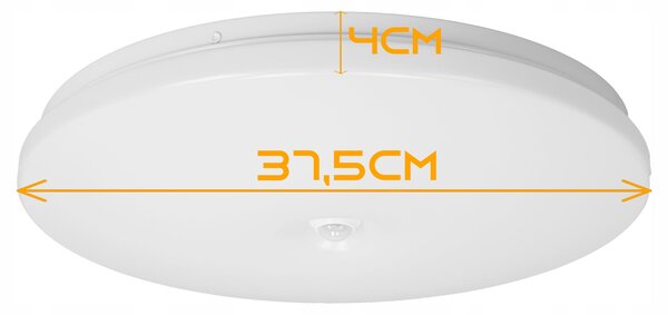 Kulaté stropní LED svítidlo 32 W, 37,5 cm, 2880 lm, neutrální bílá