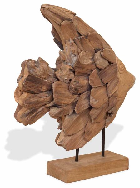 Socha ryby Teak 40x12x57 cm 244565