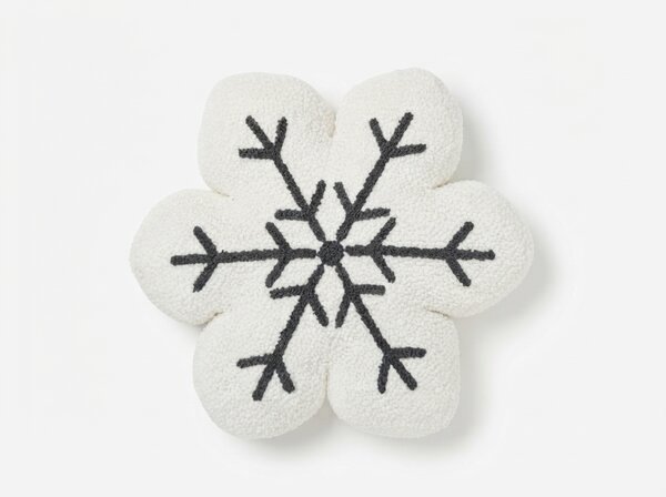 Dekorační polštářek SNOWFLAKE 35x35 cm, bílý
