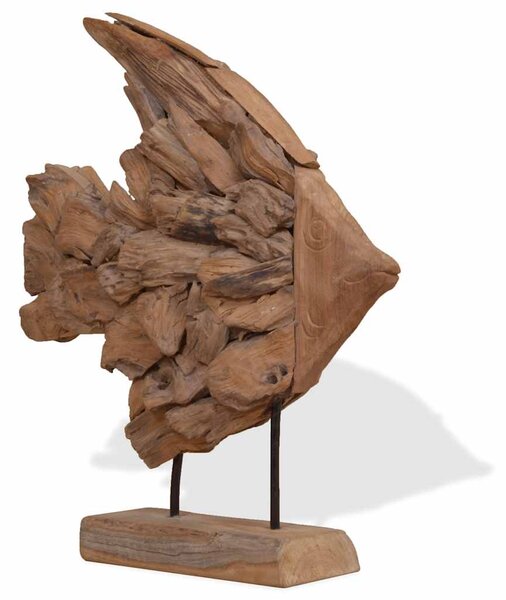 Socha ryby Teak 40x12x57 cm 244565
