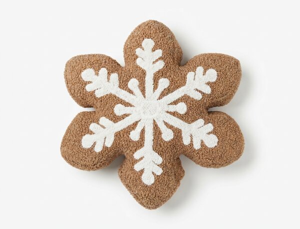 Dekorační polštářek SNOW COOKIE 35x35 cm, hnědý