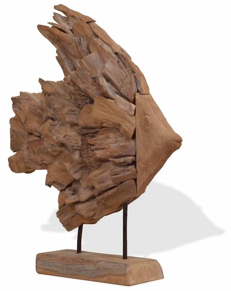 Socha ryby Teak 40x12x57 cm 244565
