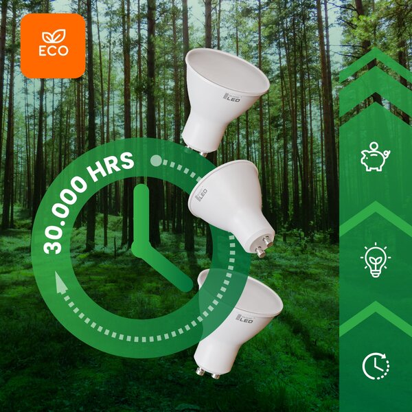 LED žárovka GU10 230 V, 1,5 W, 120 lm, 6500 K – studená bílá, úhel 120°