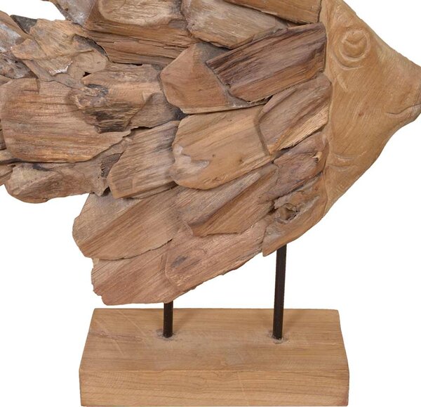 Socha ryby Teak 40x12x57 cm 244565