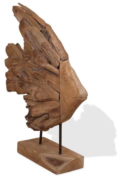 Socha ryby Teak 40x12x57 cm 244565