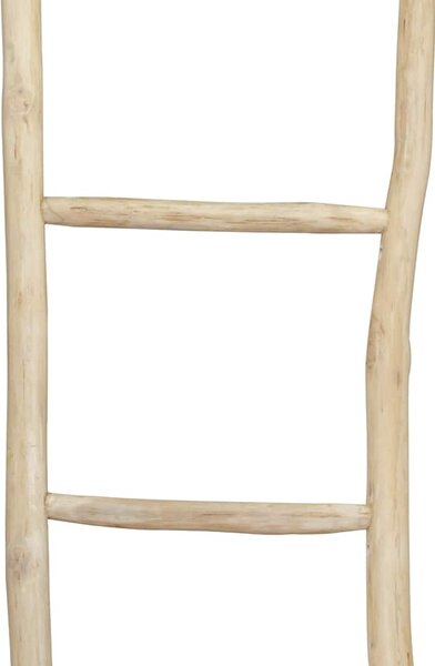 Věšák na ručníky s 5 příčlemi, přírodní teak, 45x150 cm 244568