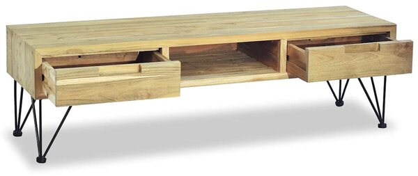TV stolek 120 x 35 x 35 cm masivní teak 244575