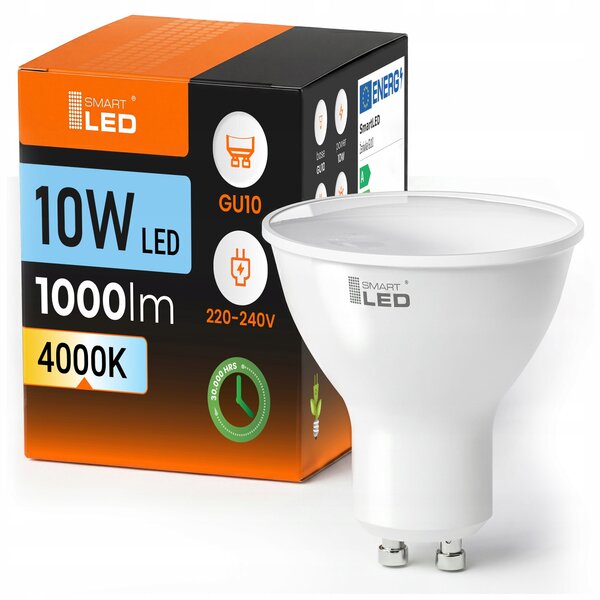 LED žárovka GU10 230 V, 10 W, 1000 lm, 4000 K – neutrální bílá