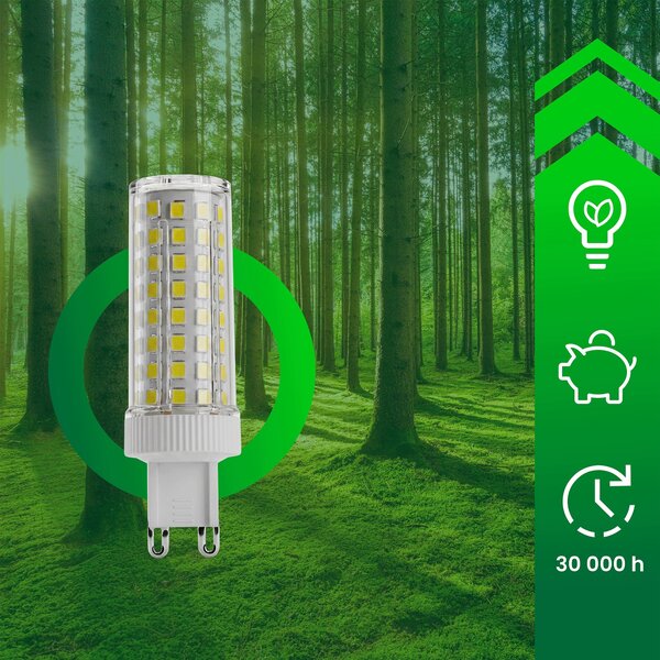 Bílá LED žárovka G9 12 W, 1080 lm, 3000 K – teplá bílá, úhel 180°