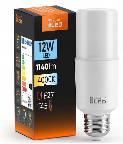 Bílá LED žárovka E27 12 W, 1140 lm, 4000 K – neutrální bílá, úhel 220°