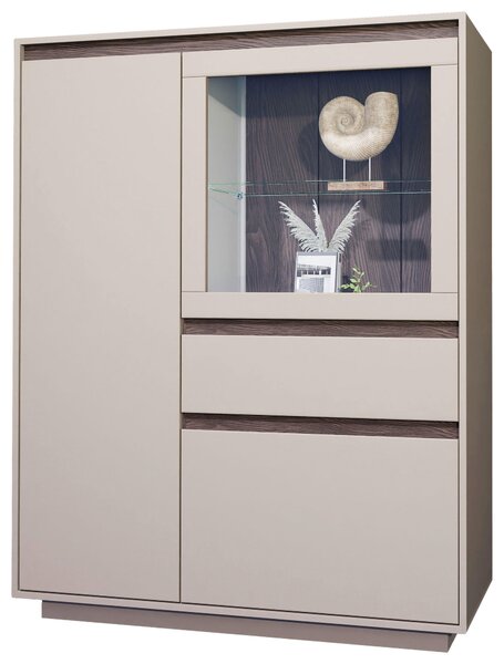 VYSOKÁ KOMODA, barvy ořechu, kašmírová, 110/141/41 cm Stylife - Vysoké komody