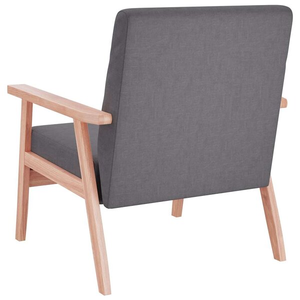 Křeslo tmavě šedé textil 244651