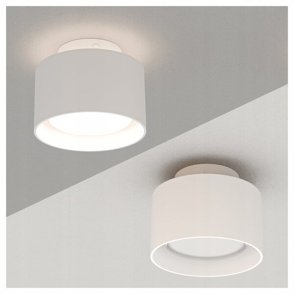 Přisazené bodové svítidlo GX53 s LED, bílé, Ø 10 cm