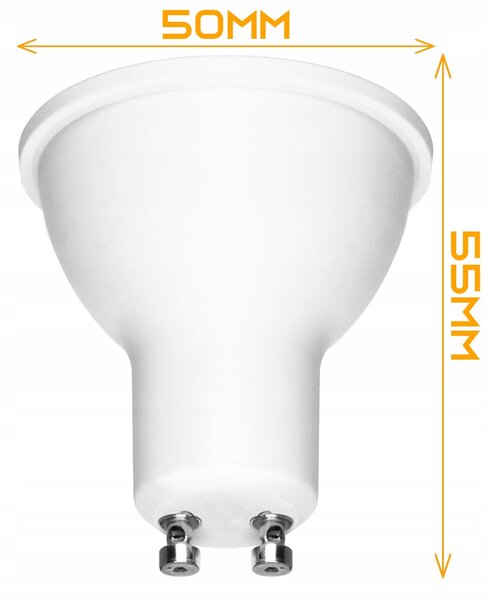 Bílá LED žárovka GU10 5 W, CCT, teplá bílá, úhel 120°, Ø 50 mm