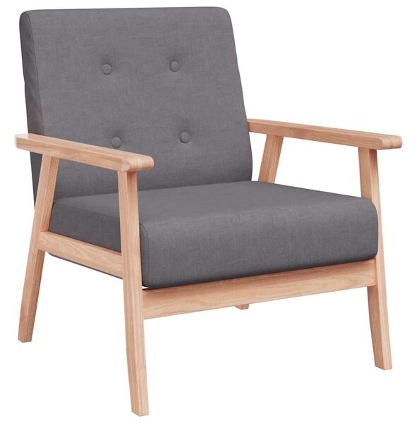 Křeslo tmavě šedé textil 244651