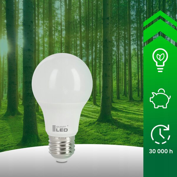 LED žárovka E27 230 V, 12 W, 1200 lm, 6500 K – studená bílá, 10,5 × 6 cm