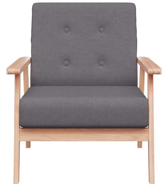 Křeslo tmavě šedé textil 244651