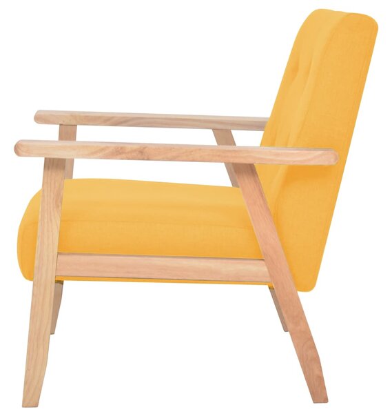 Křeslo žluté textil 244657