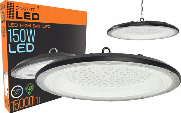 Průmyslové LED svítidlo High Bay 150 W, neutrální bílá, IP65, Ø 296 mm