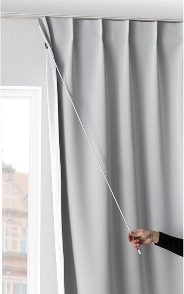 Kovová tyč na závěsy bílá 125 cm