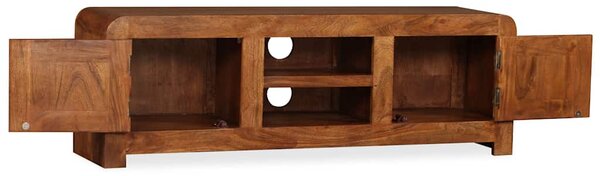 TV stolek masivní dřevo s medovým povrchem 120 x 30 x 40 cm 244679