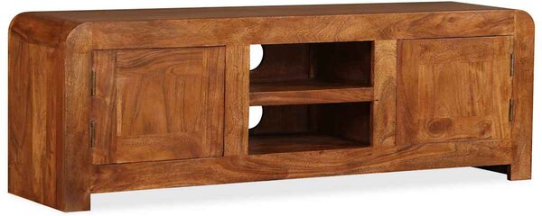 TV stolek masivní dřevo s medovým povrchem 120 x 30 x 40 cm 244679