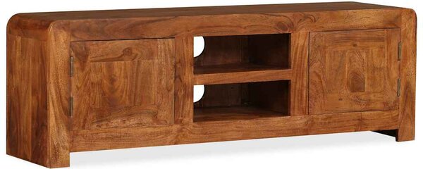 TV stolek masivní dřevo s medovým povrchem 120 x 30 x 40 cm 244679