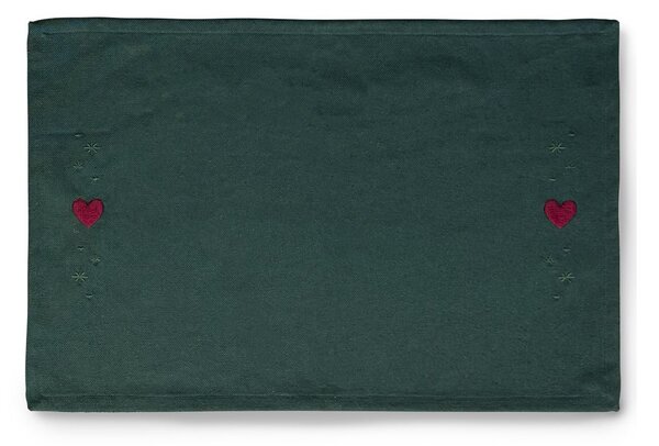 Vánoční prostírání Hearts Green 49x32 cm Juna
