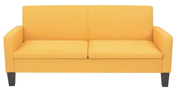 3místná pohovka 180 x 65 x 76 cm žlutá 244713