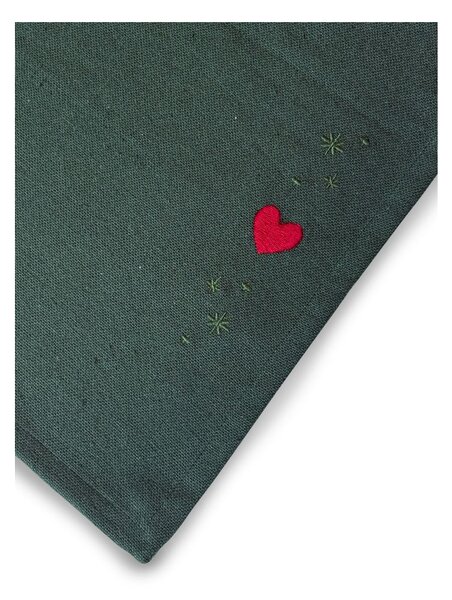 Vánoční prostírání Hearts Green 49x32 cm Juna