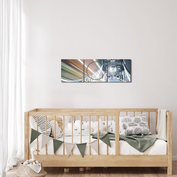 Obraz Tower Bridge (s hodinami) (90x30 cm)