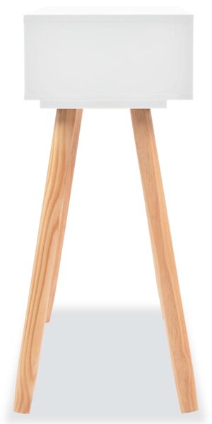 Odkládací stolek, masivní borovice, 80x30x72 cm, bílý 244737
